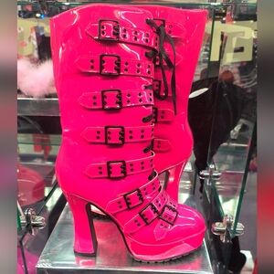 Ellie Women's Pink Buckle Strap Heels